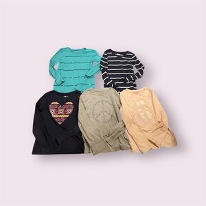 Kids Long Sleeve Graphic Tees - Multicolor Pack
